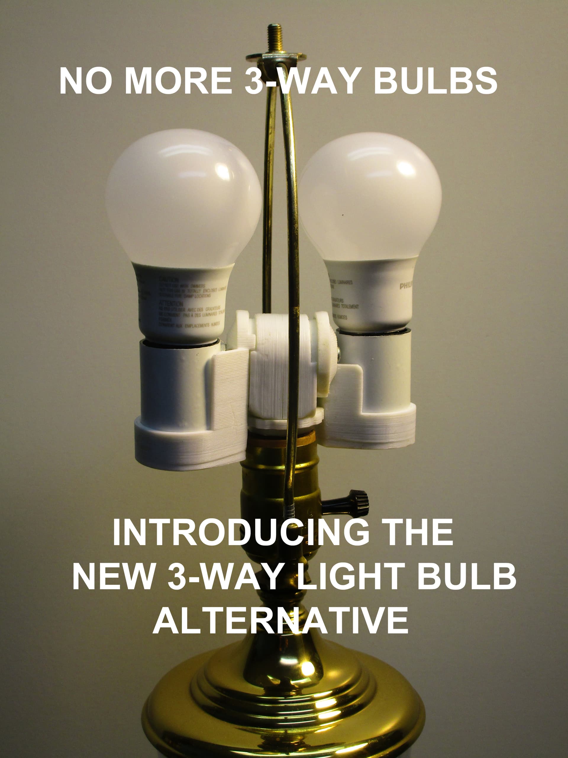 Adjustable Two Bulb Lamp Adapter - Image 4