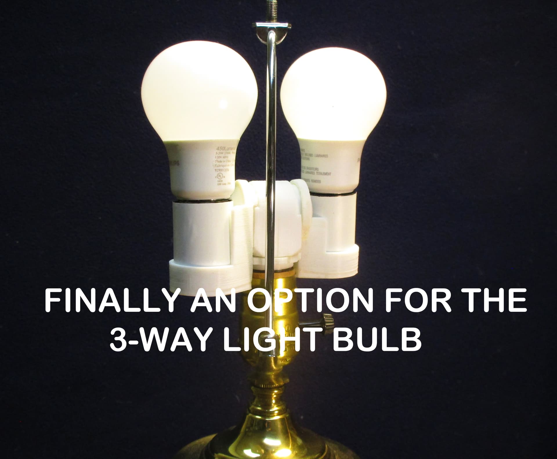Adjustable Two Bulb Lamp Adapter - Image 2
