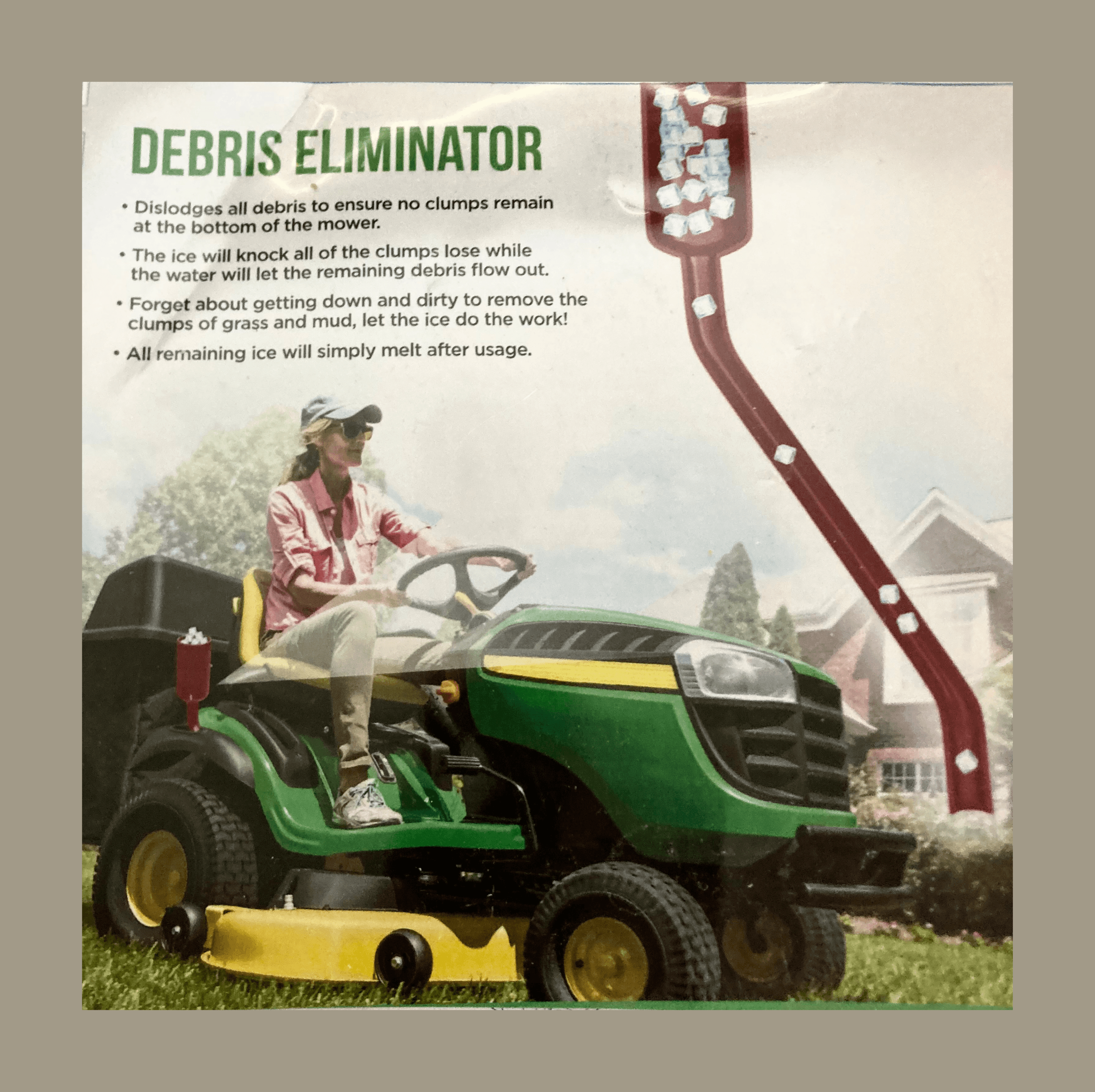 Lawn Mower Deck Cleaning Method Using Ice