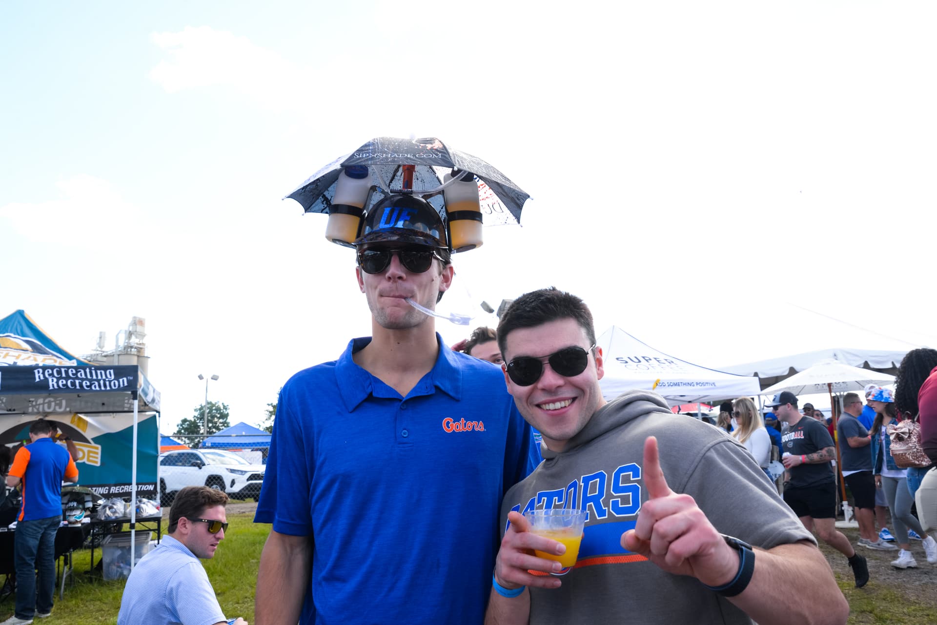 Beverage Dispensing Umbrella Headwear - Image 4